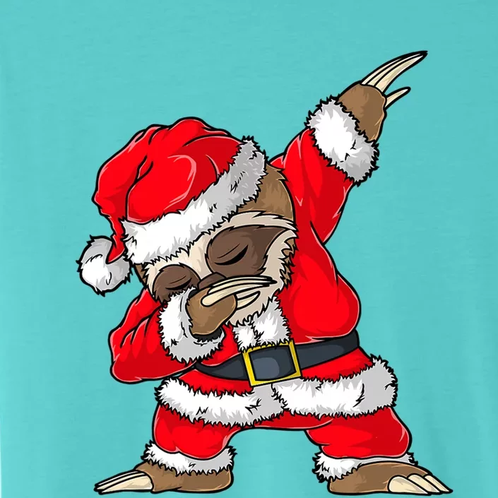 Dabbing Santa Sloth Merry Slothmas Christmas Pajama Funny Gift ChromaSoft Performance T-Shirt