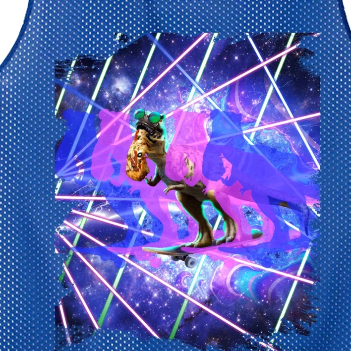 Dinosaur Skateboard Skateboarding Rave Trippy Laser Pizza Meaningful Gift Mesh Reversible Basketball Jersey Tank