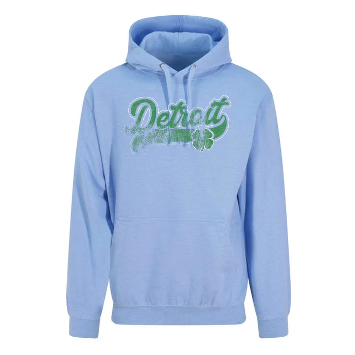 Detroit Shamrock St. Patrick's Day Saint Paddy's Irish Gift Unisex Surf Hoodie