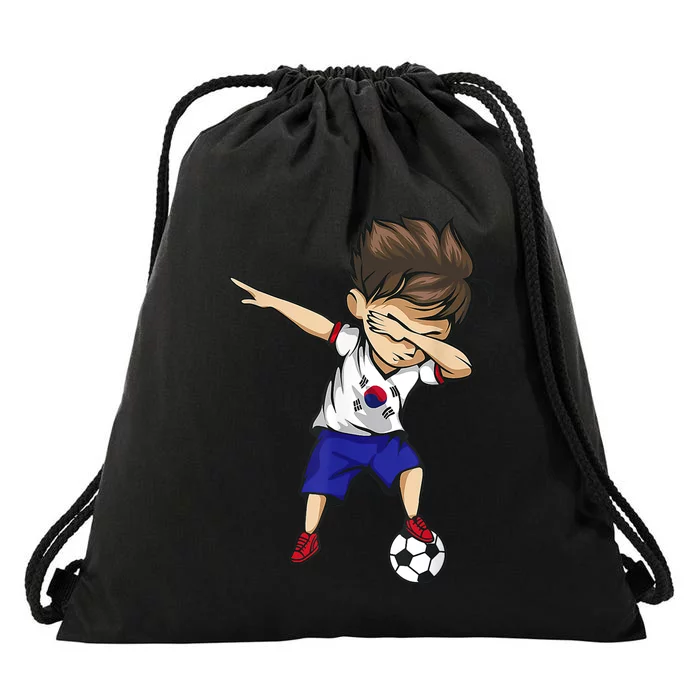 Dabbing Soccer  South Korea Jersey Shirt Korean Football Drawstring Bag