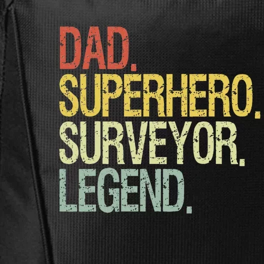 Dad superhero surveyor legend City Backpack