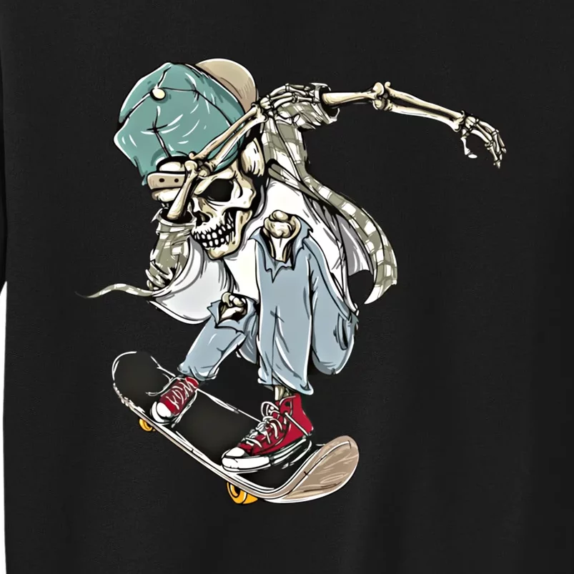 Dabbing Skeleton Skating Skateboard Skate Skateboarder Funny Gift Sweatshirt