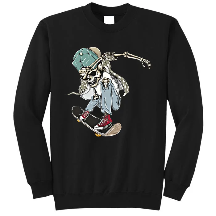 Dabbing Skeleton Skating Skateboard Skate Skateboarder Funny Gift Sweatshirt