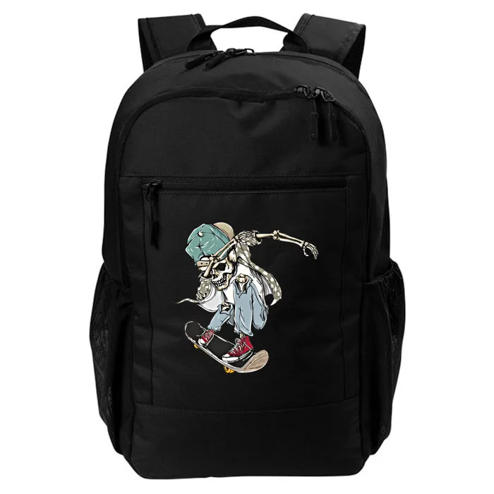 Dabbing Skeleton Skating Skateboard Skate Skateboarder Funny Gift Daily Commute Backpack