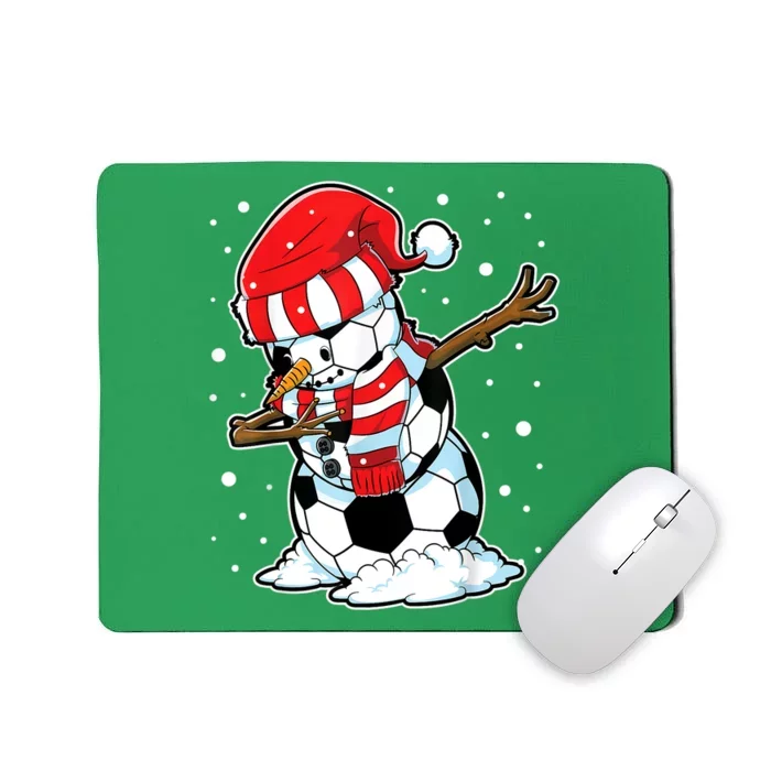 Dabbing Snowman Soccer Ball Christmas Santa Boys Dab Sport Team Mousepad