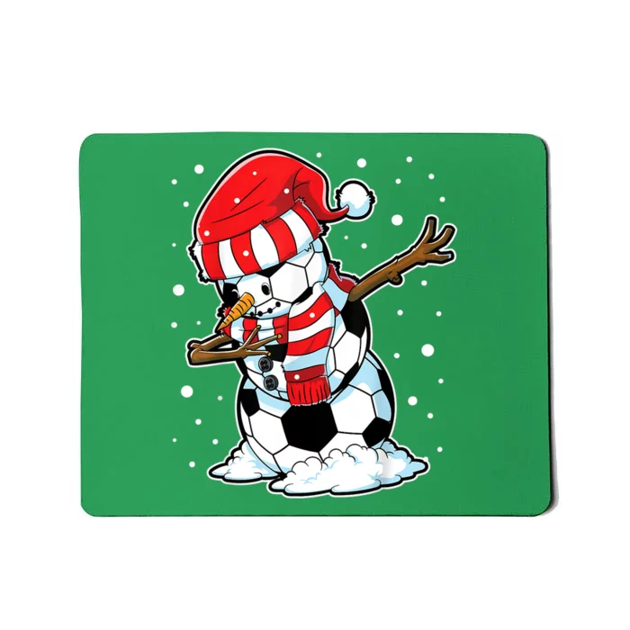 Dabbing Snowman Soccer Ball Christmas Santa Boys Dab Sport Team Mousepad