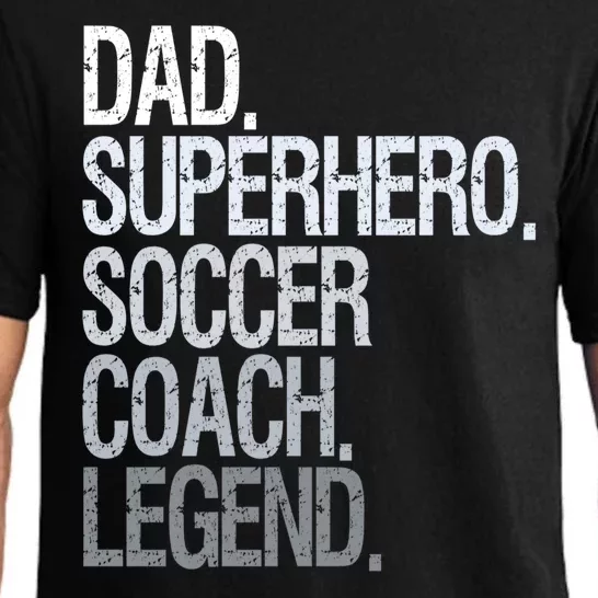 Dad Superhero Soccer Coach Legend Pajama Set