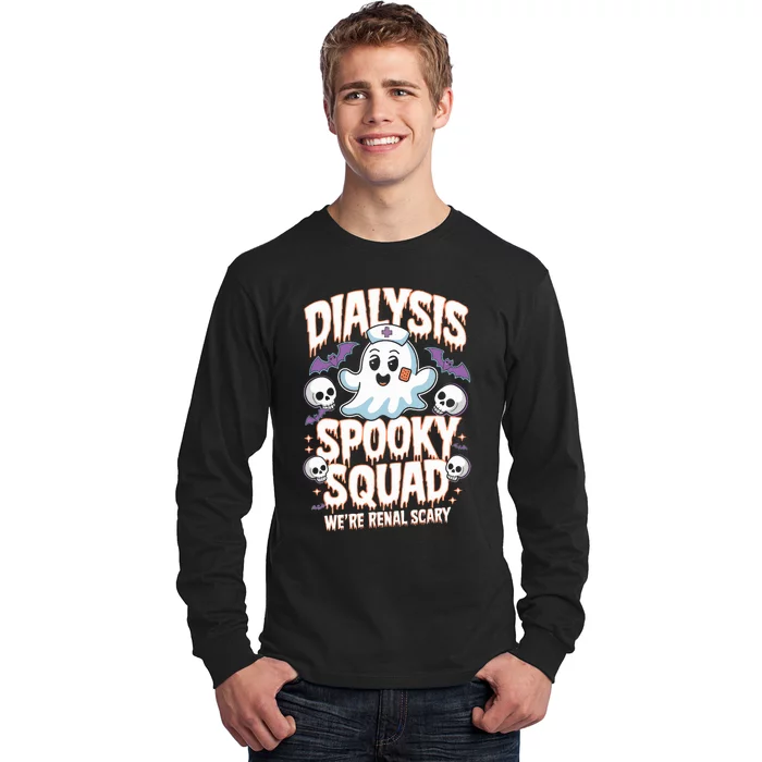 Dialysis Spooky Squad WeRe Renal Scary Nurse Halloween Long Sleeve Shirt