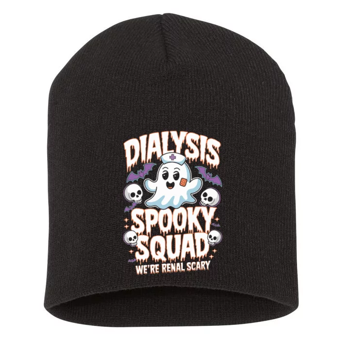 Dialysis Spooky Squad WeRe Renal Scary Nurse Halloween Short Acrylic Beanie