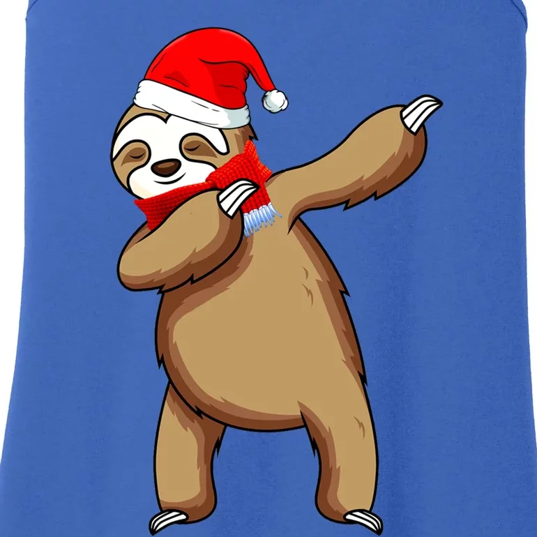 Dabbing Santa Sloth Christmas Pajama Merry Slothmas Cool Gift Ladies Essential Tank