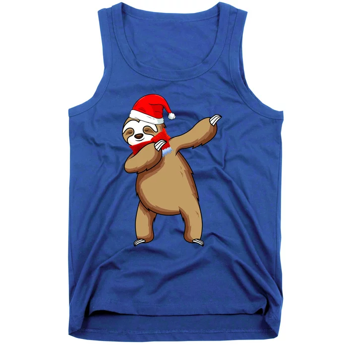 Dabbing Santa Sloth Christmas Pajama Merry Slothmas Cool Gift Tank Top