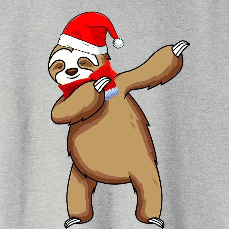 Dabbing Santa Sloth Christmas Pajama Merry Slothmas Cool Gift Women's Crop Top Tee