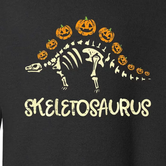 Dinosaur Skeleton Stegosaurus Halloween Toddler Sweatshirt