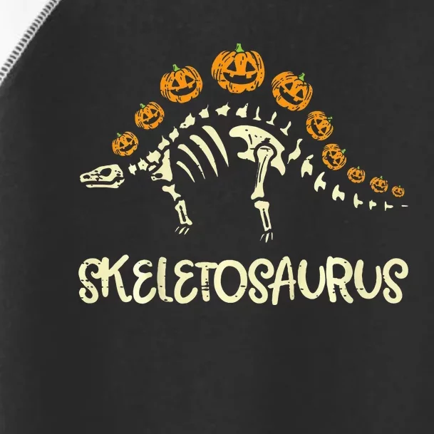 Dinosaur Skeleton Stegosaurus Halloween Toddler Fine Jersey T-Shirt