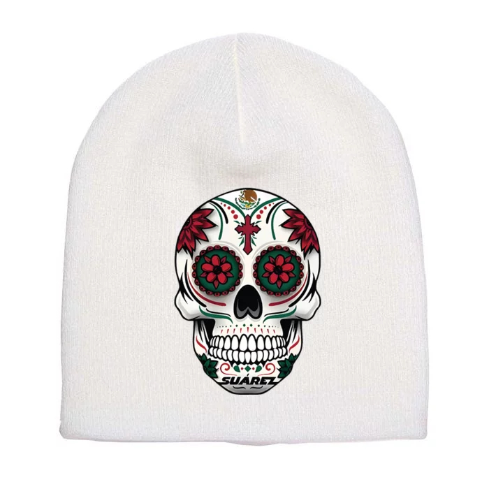 Daniel SuáRez Skull 99 Short Acrylic Beanie