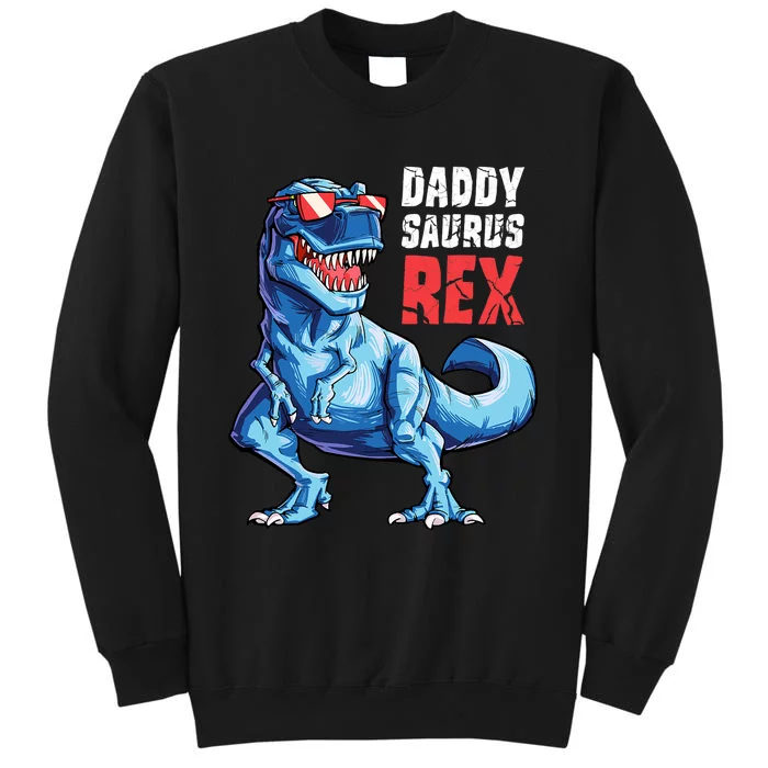 Daddy Saurus T Rex Dinosaur FatherS Day Family Matching T Sweatshirt