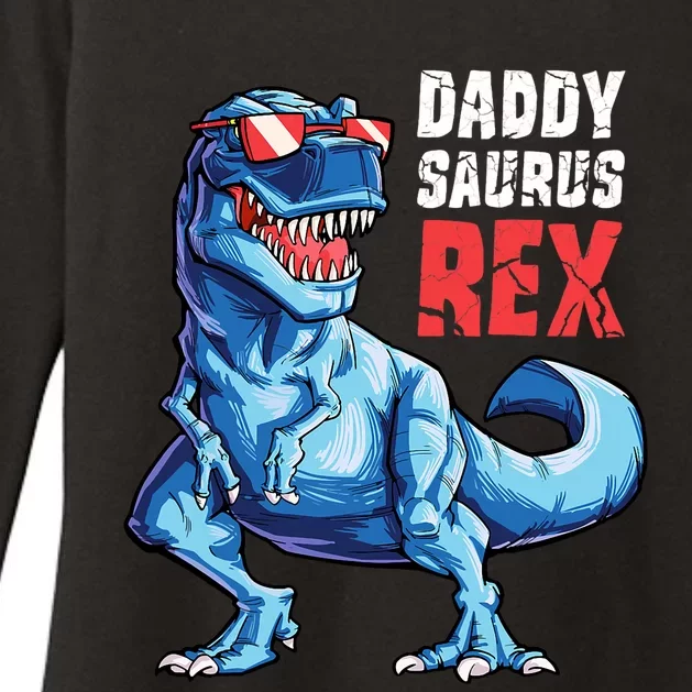 Daddy Saurus T Rex Dinosaur FatherS Day Family Matching T Womens CVC Long Sleeve Shirt