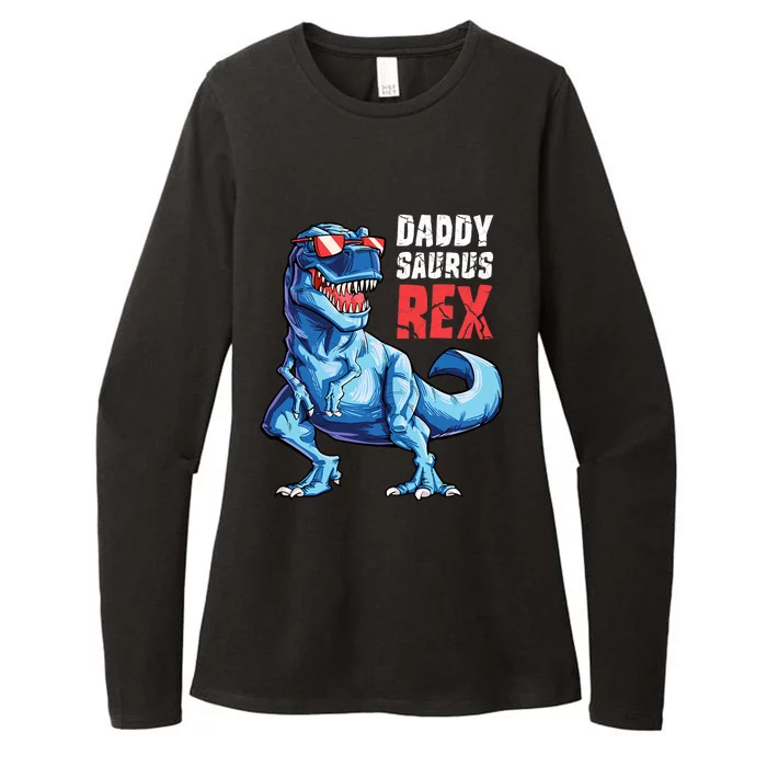 Daddy Saurus T Rex Dinosaur FatherS Day Family Matching T Womens CVC Long Sleeve Shirt