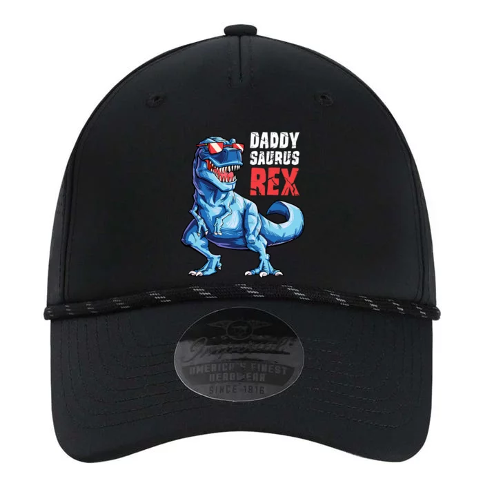 Daddy Saurus T Rex Dinosaur FatherS Day Family Matching T Performance The Dyno Cap