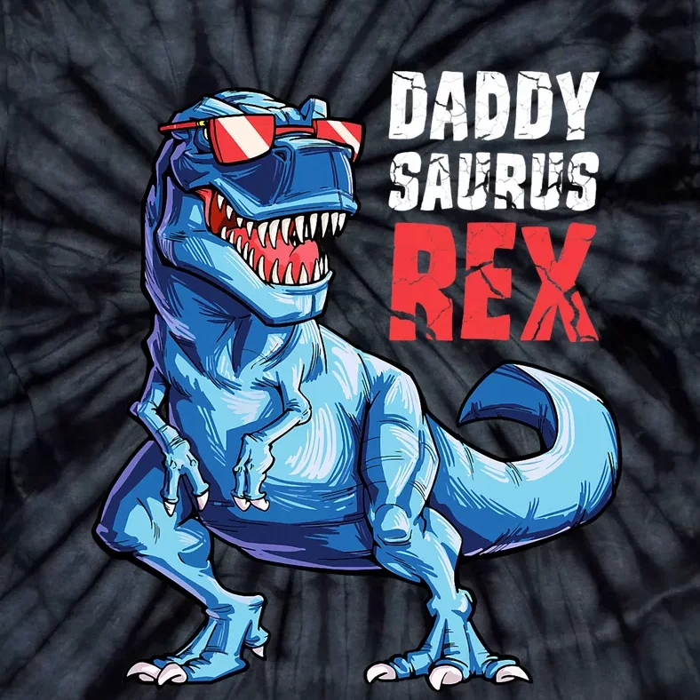 Daddy Saurus T Rex Dinosaur FatherS Day Family Matching T Tie-Dye T-Shirt