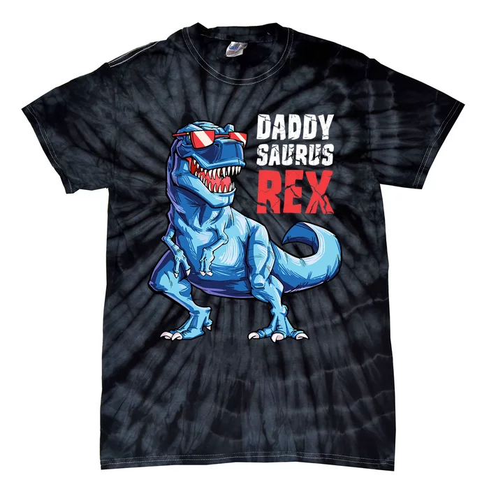 Daddy Saurus T Rex Dinosaur FatherS Day Family Matching T Tie-Dye T-Shirt