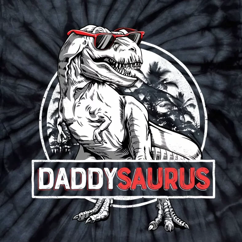 Daddy Saurus T Rex Dinosaur FatherS Day Family Matching Hoodie Tie-Dye T-Shirt