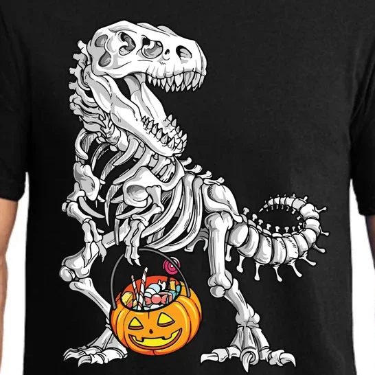 Dinosaur Skeleton T Rex Scary Halloween Boy Kids Pajama Set