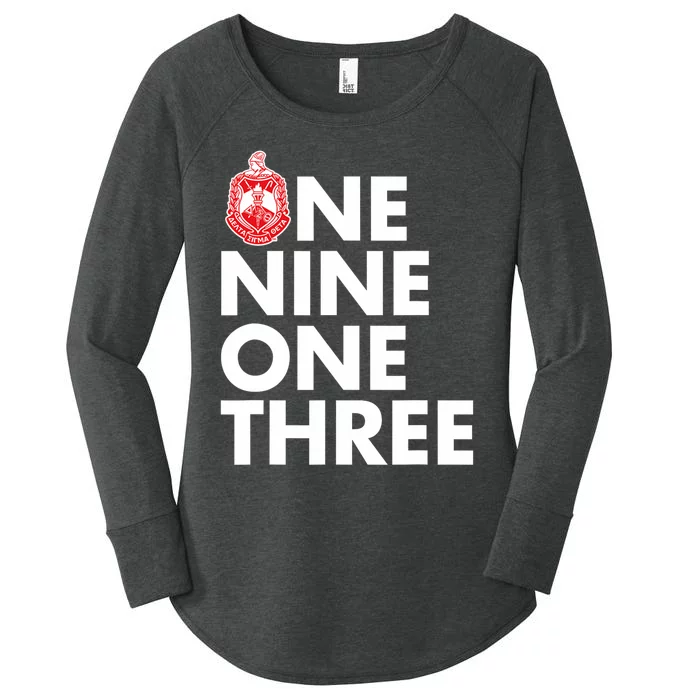 Delta Sigma Theta Sorority Paraphernalia Delta 1913 Hbcu Women's Perfect Tri Tunic Long Sleeve Shirt