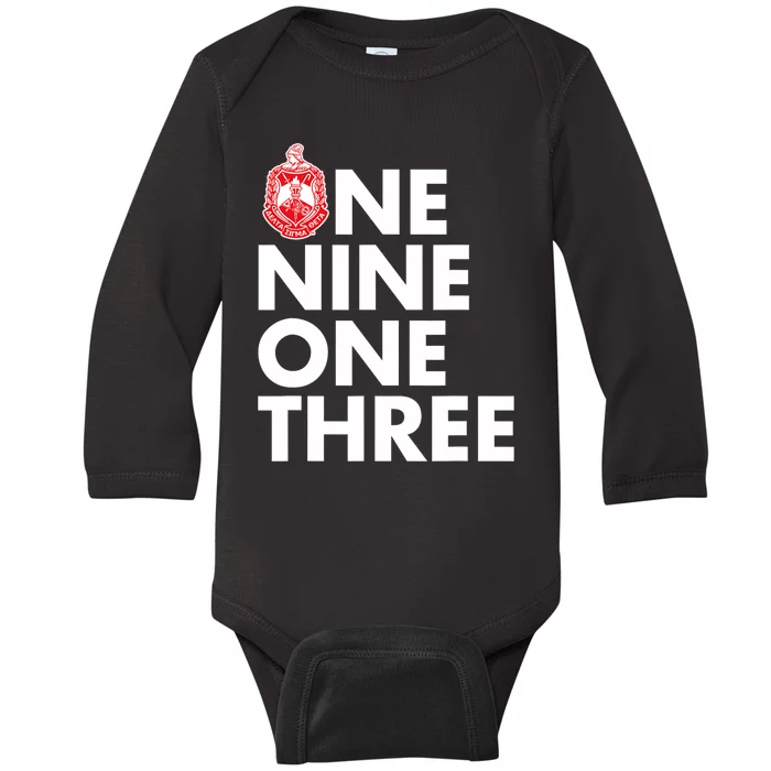 Delta Sigma Theta Sorority Paraphernalia Delta 1913 Hbcu Baby Long Sleeve Bodysuit