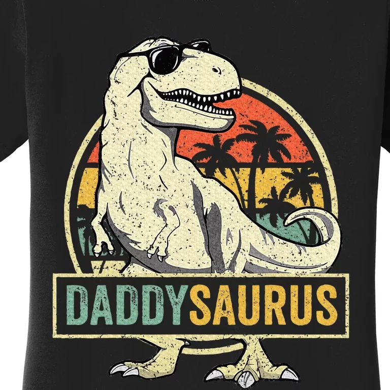 Daddy Saurus T Rex Dinosaur Daddysaurus Family Matching Women's T-Shirt