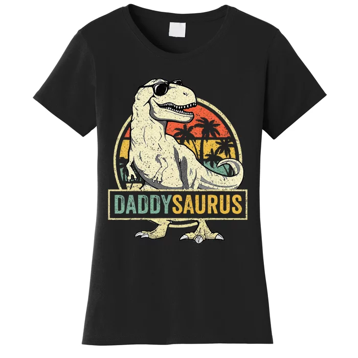 Daddy Saurus T Rex Dinosaur Daddysaurus Family Matching Women's T-Shirt