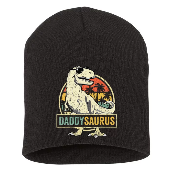 Daddy Saurus T Rex Dinosaur Daddysaurus Family Matching Short Acrylic Beanie