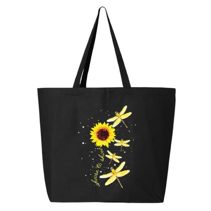 Dragonfly Sunflower Teacher Growth Mindset Choose To Shine 25L Jumbo Tote