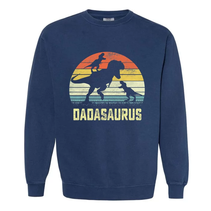 Dada Saurus T Rex Dinosaur Dada 2 Family Matching Garment-Dyed Sweatshirt