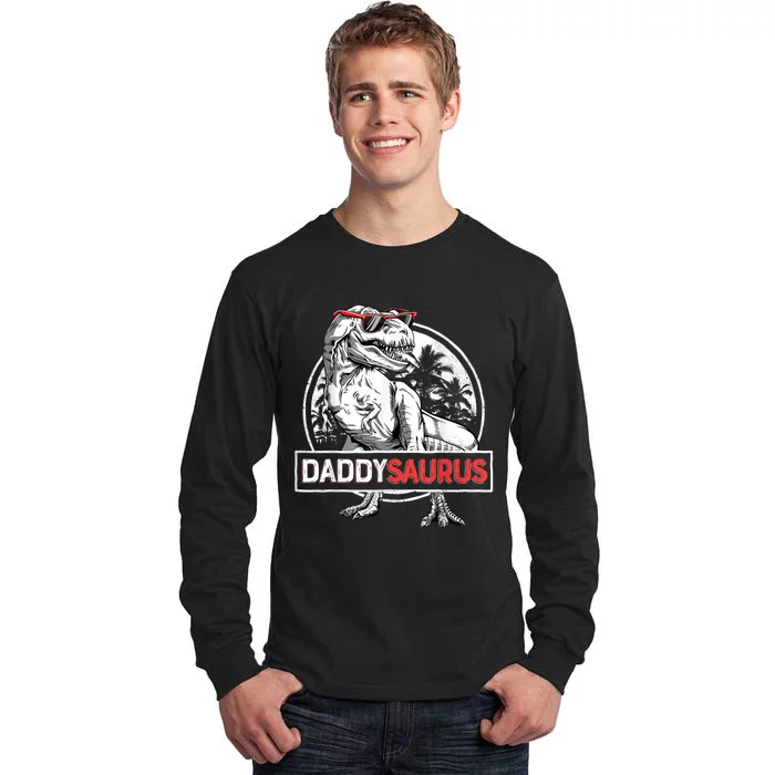 Daddy Saurus T rex Dinosaur  Father's Day Family Matching Tall Long Sleeve T-Shirt