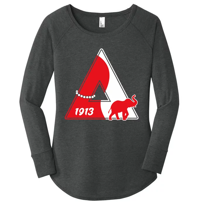 Delta Sigma Theta Sorority Paraphernalia Delta 1913 Hbcu Women's Perfect Tri Tunic Long Sleeve Shirt