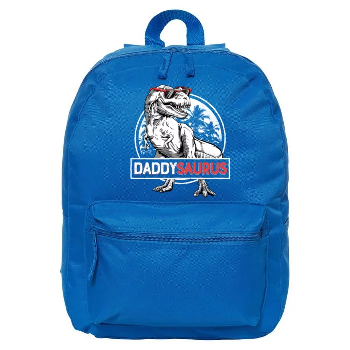 Daddy Saurus T Rex Dinosaur FatherS Day Family Matching Gift 16 in Basic Backpack