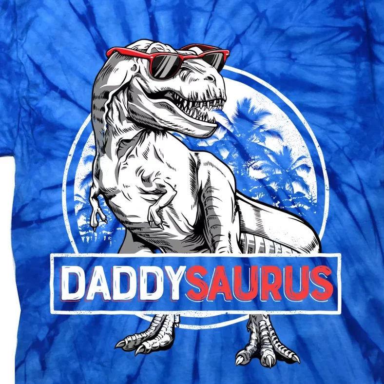 Daddy Saurus T Rex Dinosaur FatherS Day Family Matching Gift Tie-Dye T-Shirt