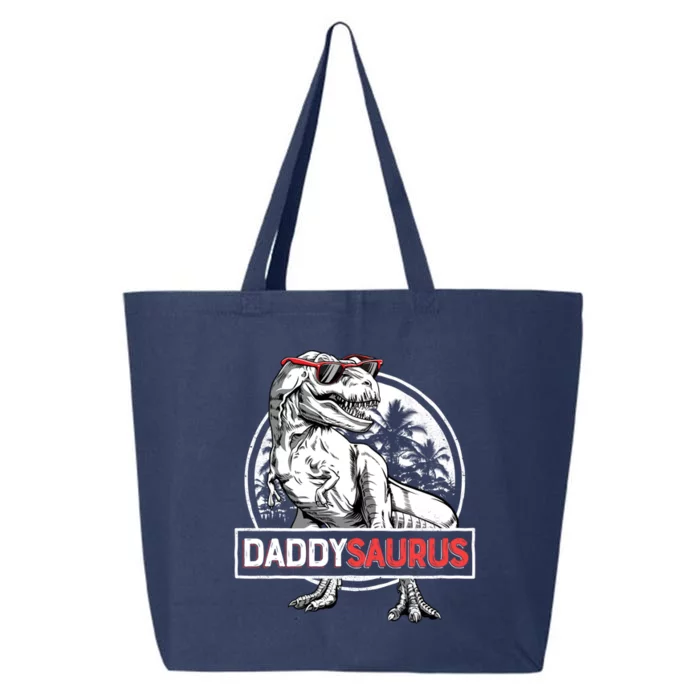 Daddy Saurus T Rex Dinosaur FatherS Day Family Matching Gift 25L Jumbo Tote