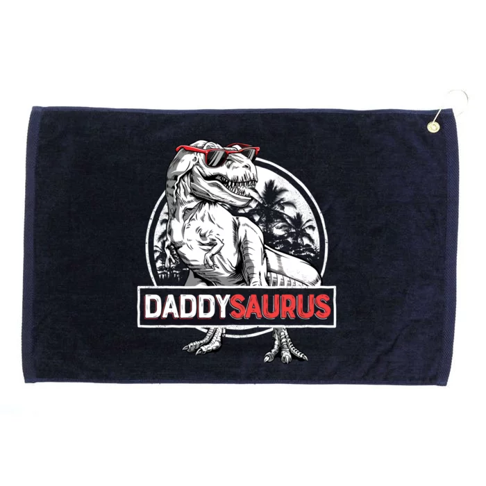 Daddy Saurus T Rex Dinosaur FatherS Day Family Matching Gift Grommeted Golf Towel