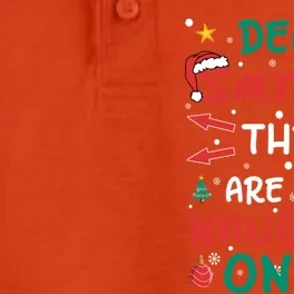 Dear Santa They Are The Naughty Ones Christmas Great Gift Dry Zone Grid Performance Polo