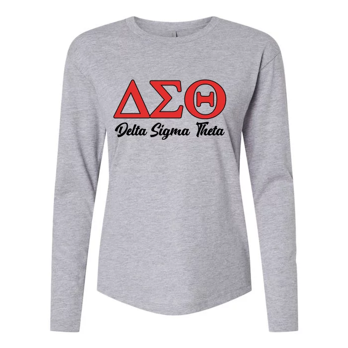 Delta Sigma Theta Sorority Womens Cotton Relaxed Long Sleeve T-Shirt