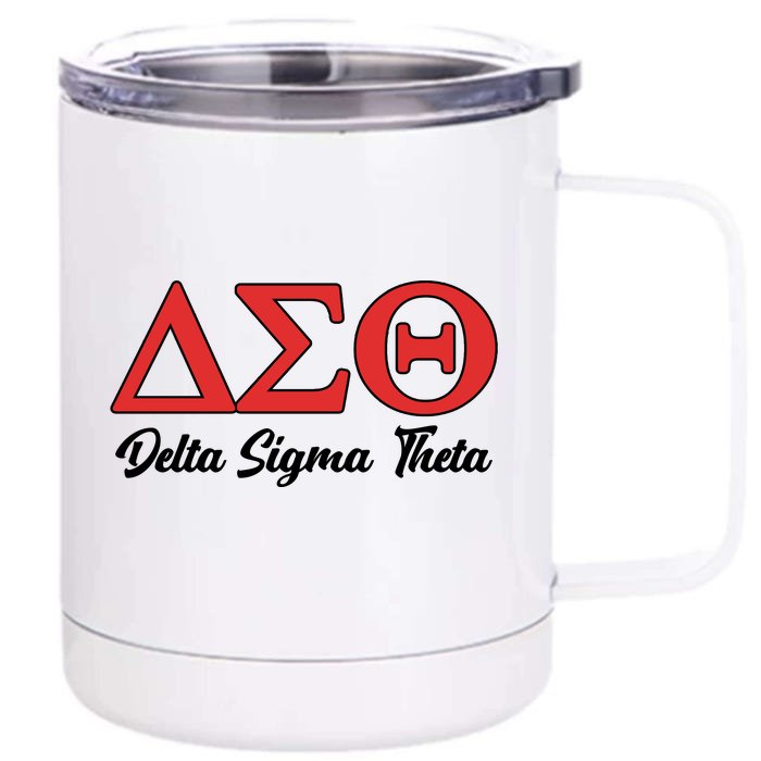 Delta Sigma Theta Sorority Front & Back 12oz Stainless Steel Tumbler Cup