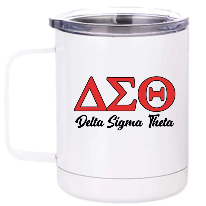 Delta Sigma Theta Sorority Front & Back 12oz Stainless Steel Tumbler Cup