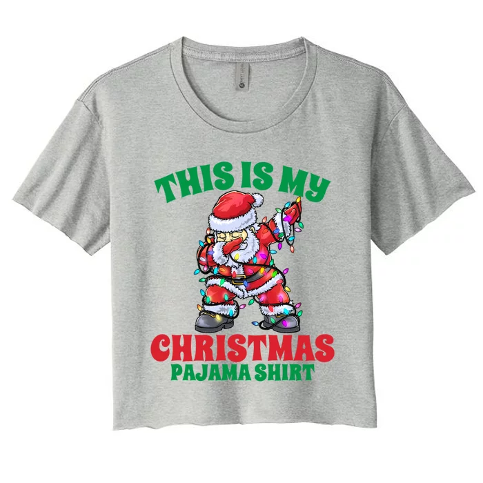 Dear Santa They Are Naughty Ones Christmas Matching Gift Women's Crop Top Tee