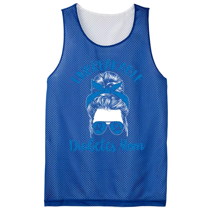 Diabetes Support T1d Warrior Unbreakable Diabetes Mom Gift Mesh Reversible Basketball Jersey Tank