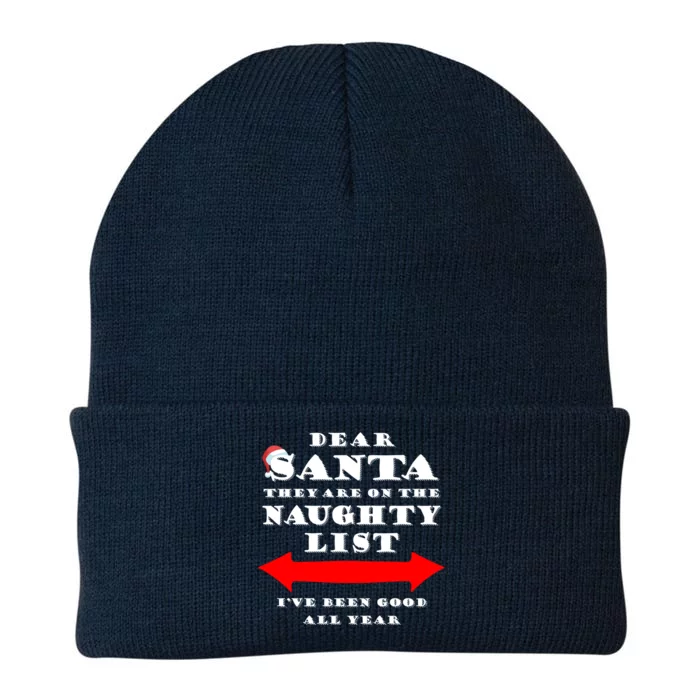 Dear Santa They Are On The Naughty List Christmas Gift Idea Funny Gift Knit Cap Winter Beanie