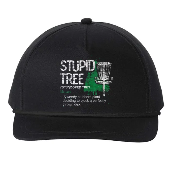 Definition Stupid Tree Funny Disc Golf Player Gift Disc Golf Snapback Five-Panel Rope Hat