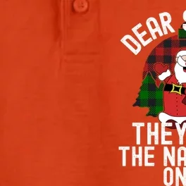 Dear Santa They Are The Naughty Ones Funny Christmas Meaningful Gift Dry Zone Grid Performance Polo