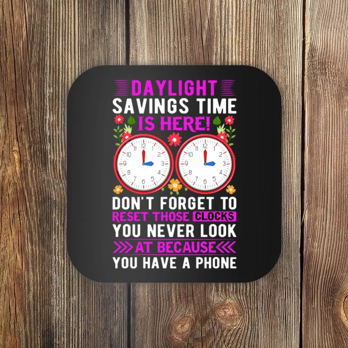 Daylight Savings Time Funny Coaster